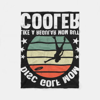 Disc Golf Mom Disc Golfing Mother Frisbee Golfer W Fleece Blanket