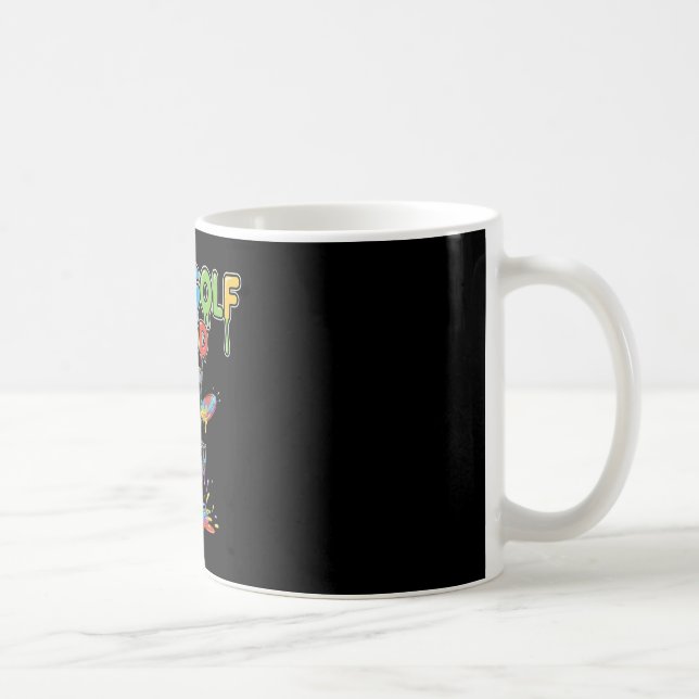 Disc Golf Mood Rainbow Splash Disc Sket  Coffee Mug (Right)