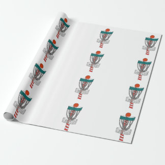 Disc golf North Pole hole goal wrapping paper
