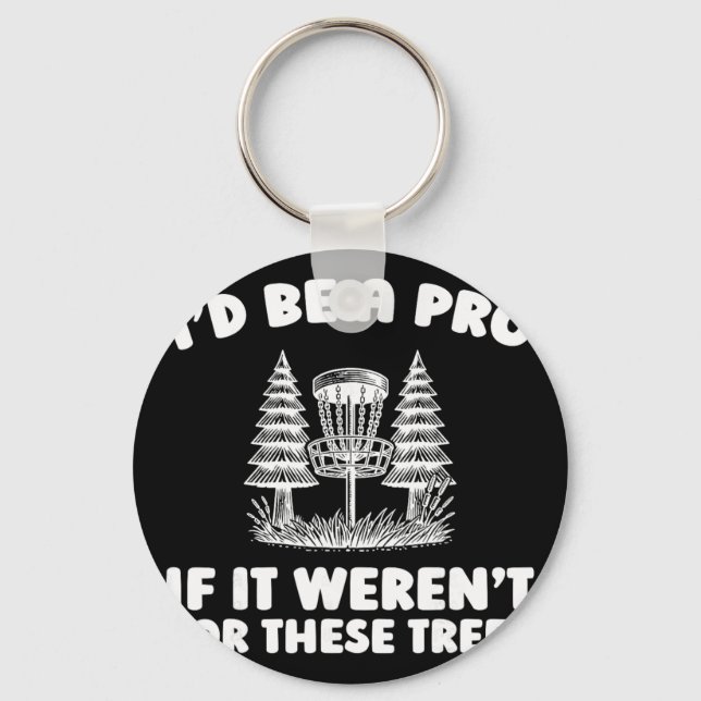 Disc Golf Outdoor Sport - Frisbee Tree  Key Ring (Front)