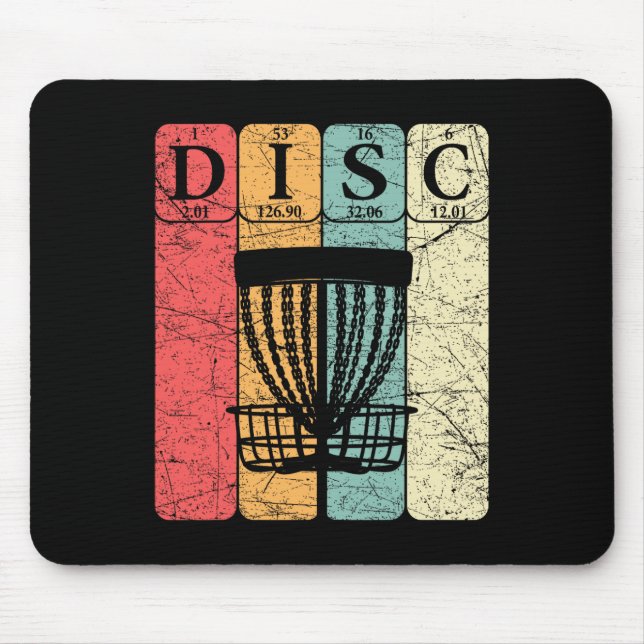 Disc Golf Periodic Table Elements Frolf Player Vin Mouse Pad (Front)