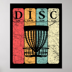 Disc Golf Periodic Table Elements Frolf Player Vin Poster
