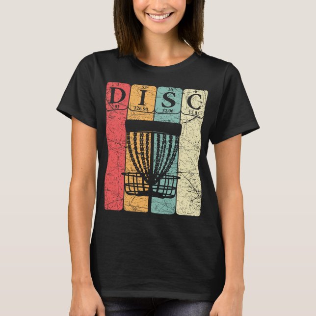 Disc Golf Periodic Table Elements Frolf Player Vin T-Shirt (Front)