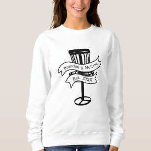 Disc Golf Personalized Couple Established Date     Sweatshirt