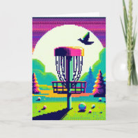 Disc Golf Pin Pixel Art Birthday