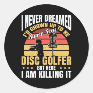 Disc Golf Player _1  Classic Round Sticker