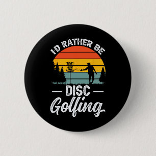 Disc Golf Player _4  6 Cm Round Badge