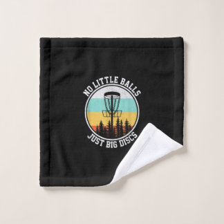 Disc Golf Player Big Discs Golfer Funny Golfing Wash Cloth