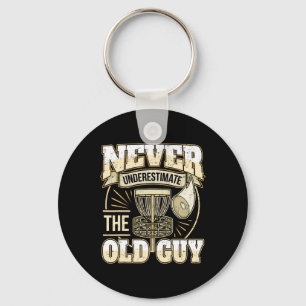 Disc Golf Player Dad Grandpa Never Underestimate T Key Ring