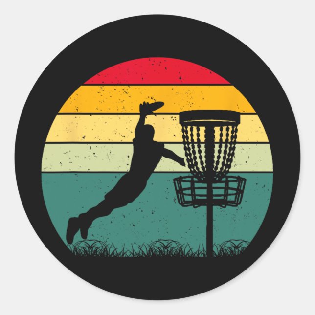 Disc Golf Player - Disc Golf Sket Disc Golf Player Classic Round Sticker (Front)