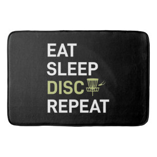 Disc Golf Player Eat Sleep Disc Golf Repeat Bath Mat