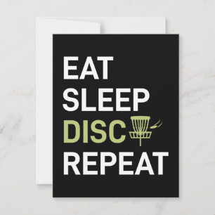 Disc Golf Player Eat Sleep Disc Golf Repeat Card