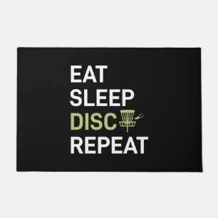 Disc Golf Player   Eat Sleep Disc Golf Repeat Doormat