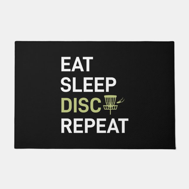 Disc Golf Player | Eat Sleep Disc Golf Repeat Doormat (Front)