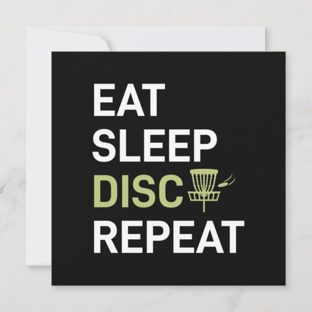 Disc Golf Player | Eat Sleep Disc Golf Repeat Holiday Card (Front)