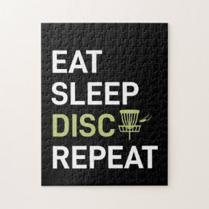 Disc Golf Player Eat Sleep Disc Golf Repeat Jigsaw Puzzle