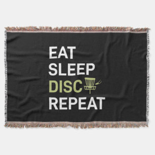 Disc Golf Player   Eat Sleep Disc Golf Repeat Throw Blanket