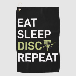 Disc Golf Player   Eat Sleep Disc Golf Repeat Towel