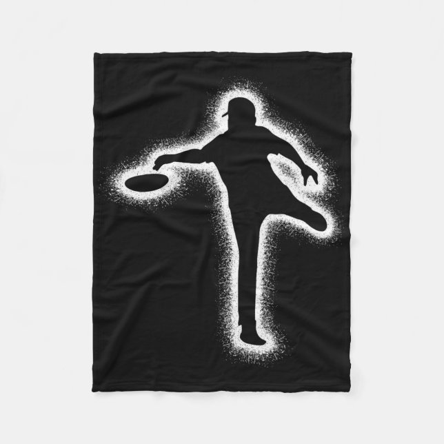 Disc Golf Player Kids Boys Men Disc Golfer  Fleece Blanket (Front)