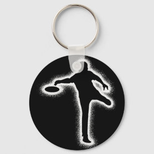 Disc Golf Player Kids Boys Men Disc Golfer Key Ring