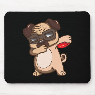 Disc Golf Pug Dog Shirt Kids Funny Disc Golf Gifts Mouse Pad