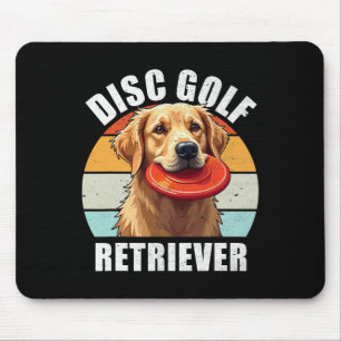Disc Golf Retriever Funny Golden Retriever Dog Own Mouse Pad