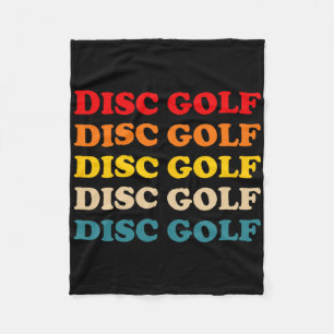 Disc Golf Retro 5 Colour Design  Fleece Blanket