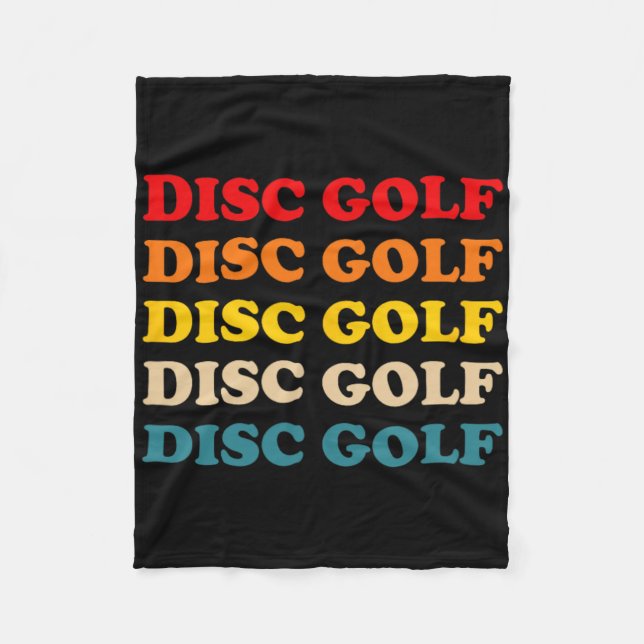 Disc Golf Retro 5 Colour Design  Fleece Blanket (Front)
