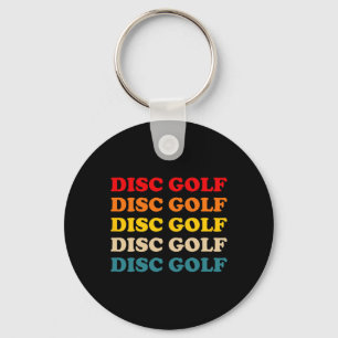 Disc Golf Retro 5 Colour Design  Key Ring
