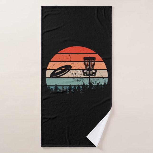 Disc Golf Retro Bath Towel (Bath Towel)