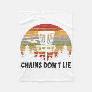 Disc Golf Retro Chains Don't Lie Frisbee Golf Frol Fleece Blanket