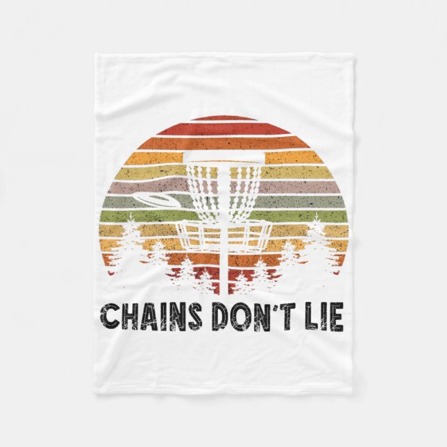 Disc Golf Retro Chains Don't Lie Frisbee Golf Frol Fleece Blanket (Front)