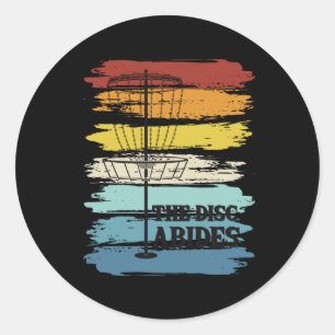 Disc Golf Retro Classic Round Sticker