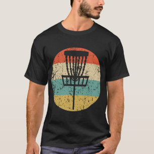 Disc Golf Retro Disc Golf Basket Hooded T-Shirt