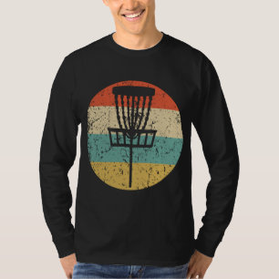 Disc Golf Retro Disc Golf Basket Hooded T-Shirt