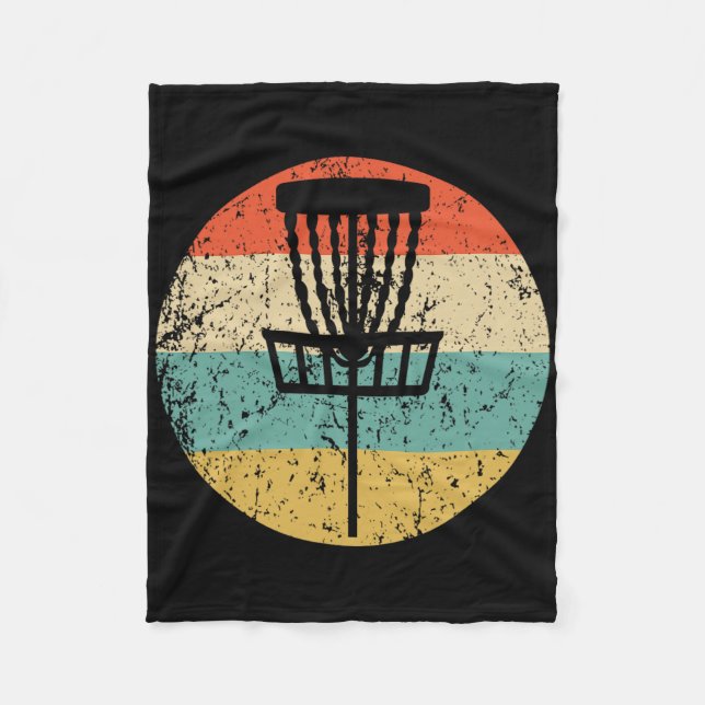 Disc Golf Retro Disc Golf Sket  Fleece Blanket (Front)