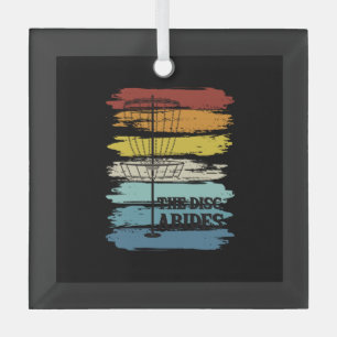Disc Golf Retro Glass Tree Decoration