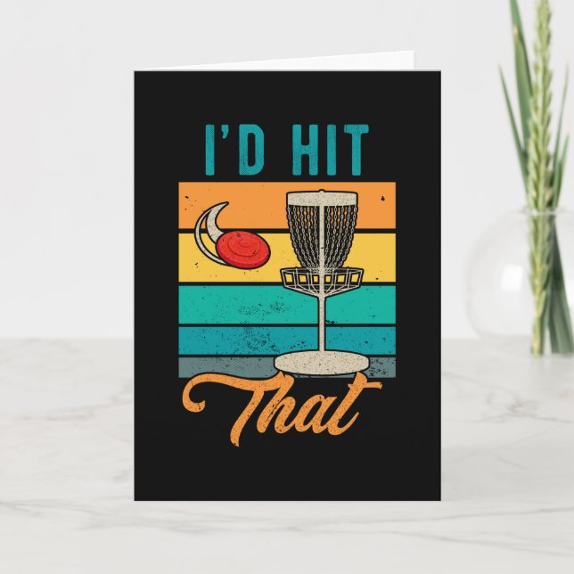 Disc Golf Retro I'd Hit That Card (Front)