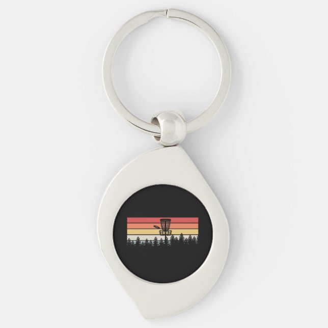 Disc Golf Retro Key Ring (Front)