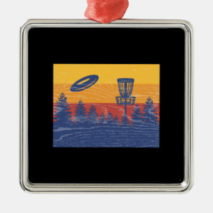 Disc Golf Retro Metal Tree Decoration