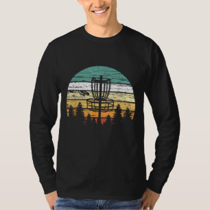 Disc Golf Retro Sunset Vintage Frisbee Golf T-Shirt