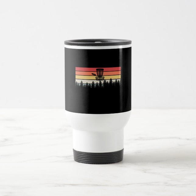 Disc Golf Retro Travel Mug (Center)