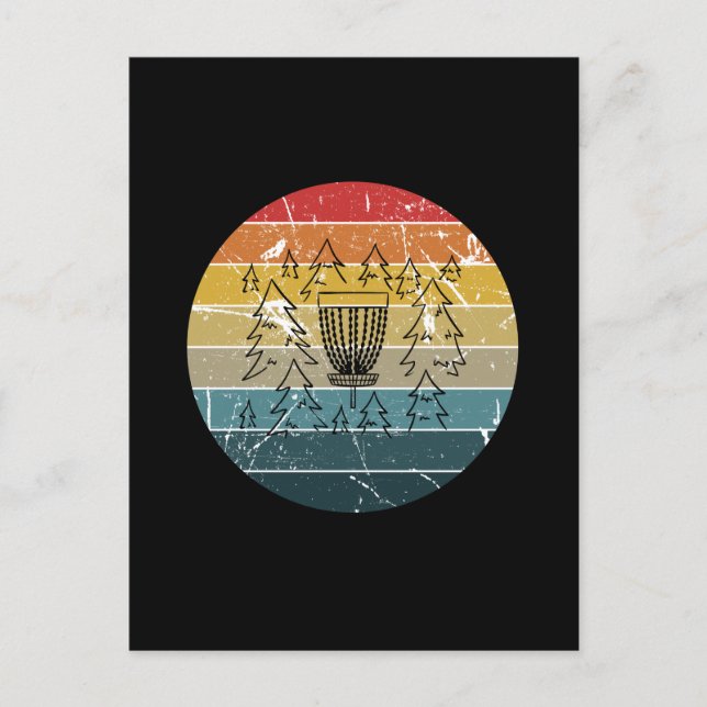 Disc Golf Retro Vintage Postcard (Front)