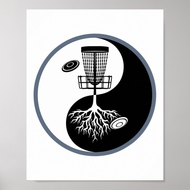 Disc Golf S For Men Women - Yin Yang  Poster (Front)