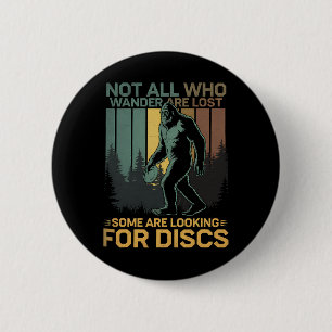 Disc Golf Sasquatch Bigfoot Disc Golfer Funny Disc 6 Cm Round Badge
