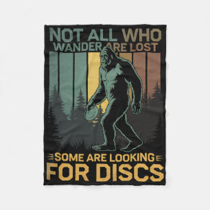 Disc Golf Sasquatch Bigfoot Disc Golfer Funny Disc Fleece Blanket