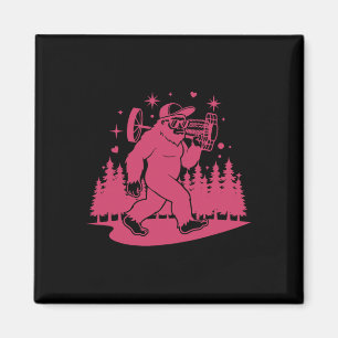 Disc Golf Sasquatch Funny Disc Golfer Forest Magnet
