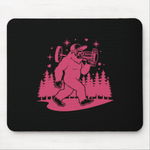 Disc Golf Sasquatch Funny Disc Golfer Forest  Mouse Pad