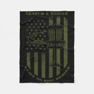 Disc Golf Search And Rescue Leave No Disc Behind G Fleece Blanket
