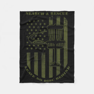 Disc Golf Search And Rescue Leave No Disc Behind G Fleece Blanket